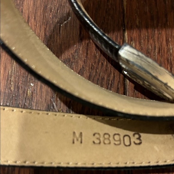 Brighton Black Leather Belt with Silver Buckle - Picture 3 of 8